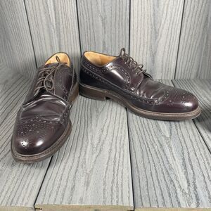 Berwick 1707 Goodyear Welted Men Size 9 Brown Leather Wingtip Dress Shoes